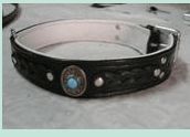 Leather Black Braided Collar