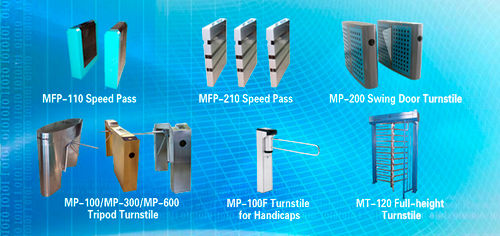 Modern Design Security Turnstile Application: Commercial Space