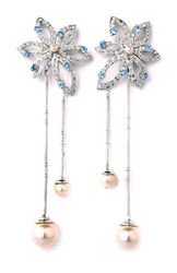 Pearl Drop Chandelier Earrings