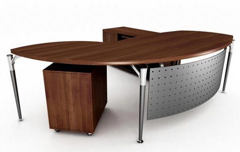 Brown Office Reception Table