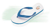 Summer Blue And White Premier Rubber Slippers