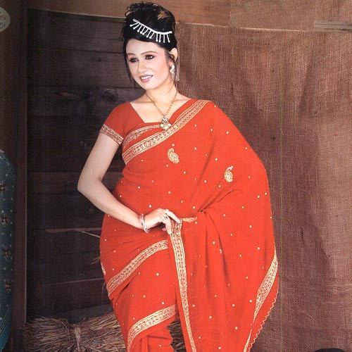 Crepe Designer Saree