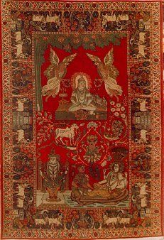 God Goddess Printed Worship Carpet Non-Slip