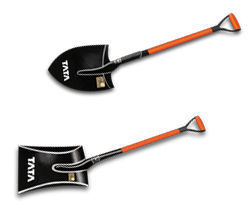 Square Nose & Round Nose Shovel - 14 Gauge High Carbon Steel, Superior Durability and Long Lasting Performance