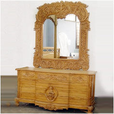 Mirror Dressing Table - Various Finishes, Full-Length and Torso Length with Ample Drawer Space for Accessories and Vanity Use