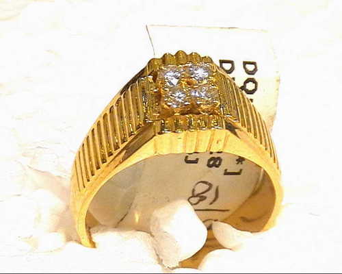 SPE Gold - God Krishna Feather Gold Ring - for Men's