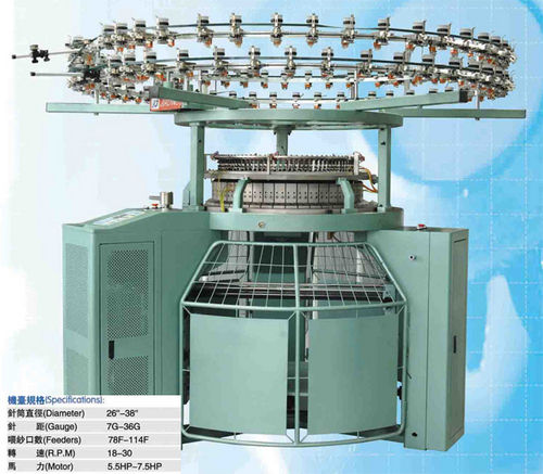 High Speed Four-Tracks Multi-feeders Single Knitting Machine