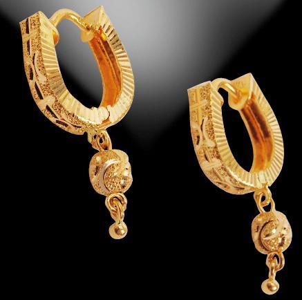 2 gram gold plated samll latkan earrings