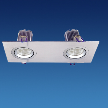 Led Downlight Panel - Aluminium, Adjustable Head ±30°, Silver/matt White Finish | Long Life Span 50,000 Hours, Energy Saving Led Floodlight For Hotels And Restaurants