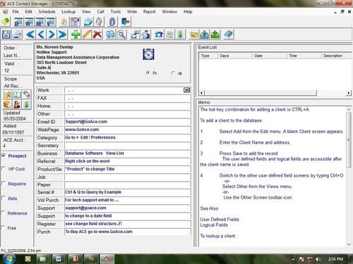 Ace Contact Manager Software
