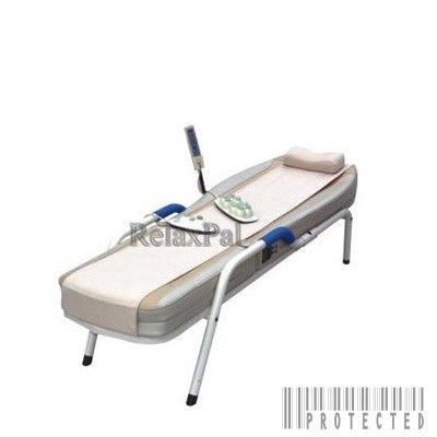 Jade Massage Bed - PU Leather, Adjustable Length, Heated Leg Part | 3 Auto Programs, Remote Control, 9 Handhold Projectors, Far-Infrared Heat