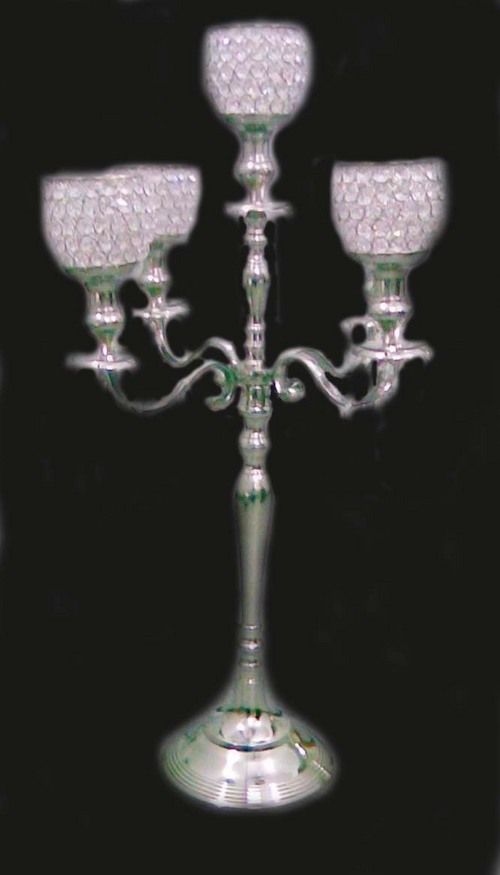 Candelabra With Crystal Bowl