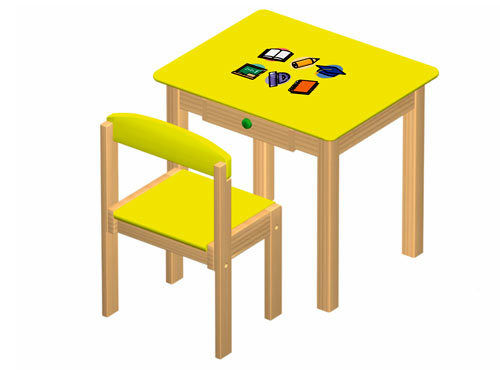 Kids School Table With Chair