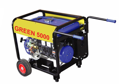 Diesel Generator - 5Kva AC Output, 25L Fuel Tank Capacity, 74dB Noise Level, Air-Cooled OHV Engine, Recoil/Electric Start