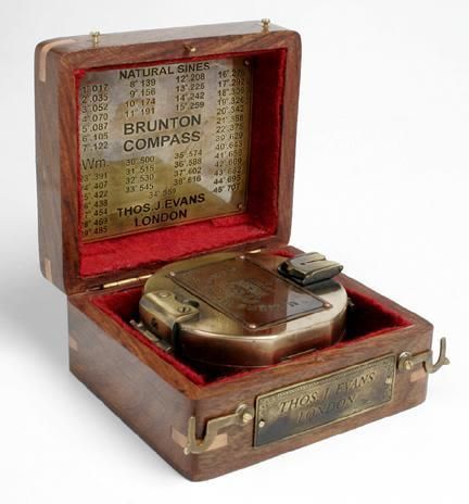 Brunton Compass In Wooden Box