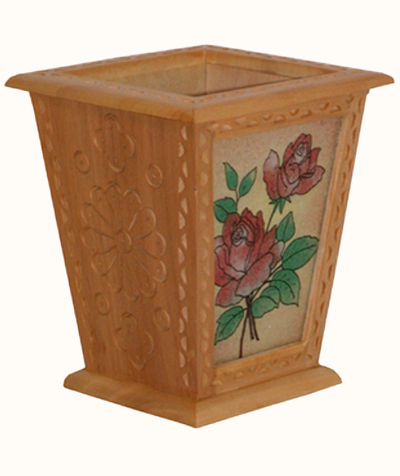 Wooden Flower Vase