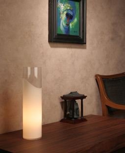 Opal Clear Border Glass Table Lamp