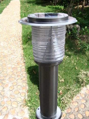 Solar Lawn Light - Stainless Steel, H620mm | 3.6V 4200mA Battery, Multicolor LED 0.72W