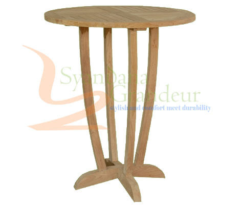 Round Teak Amsterdam Bar Table