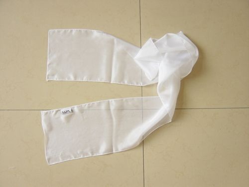 White Silk Pongee Scarf