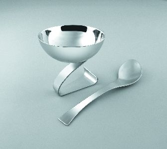 S.S. Ice-Cream Bowl with Spoons