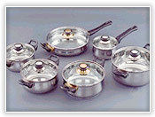 Stainless Steel Cookware Set With Glass Lid
