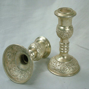 Elegant Silver Candle Holders