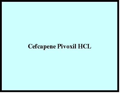 Cefcapene Pivoxil HCL