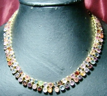 Multi Stone Necklace 2 Line