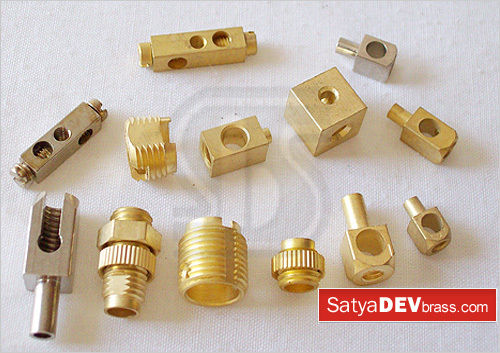 Brass Electrical Switch Parts - IS 319 High Grade Free Cutting Brass, Customized Threads and Lengths