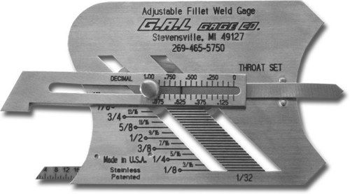 Adjustable Fillet Weld Gage