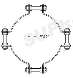 Heavy 4-way Pole Bands