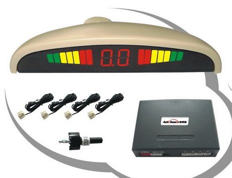 Car Reverse Parking System With Rainbow LED Green Yellow Red 3 Color Display