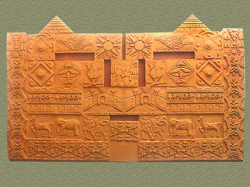 Terracotta Mural - Tribal Motifs Design, Custom Sizes Available