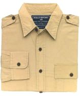 Khaki Cotton Utility Shirts