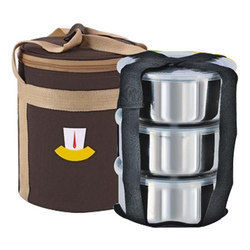 Insulated Stainless Steel Tiffin With Plastic Lid