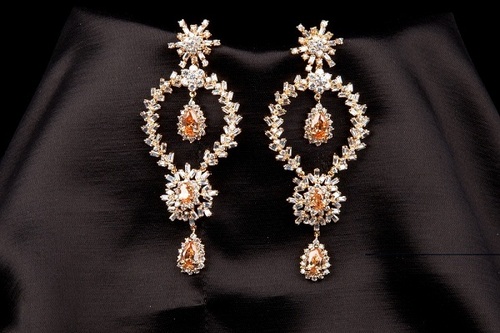 Tri-Teardrops Simulated Diamond Dangle Earrings