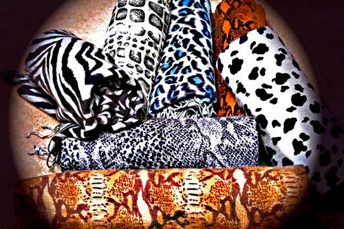 Animal Print Pashmina Shawl