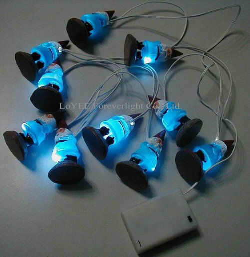 BATTERY OPERATED 10 LED SANTA LIGHT WITH IC FUNCTION