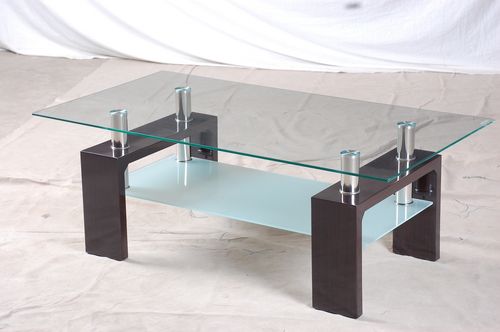 Glass Wood Coffee Table