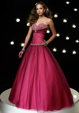 Taffeta Strapless Slit With Empire Beaded Bodice And A Line Floor Length Skirt