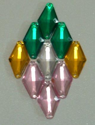 Rhombus Shape Acrylic Bead