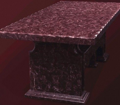 Red Marble Table