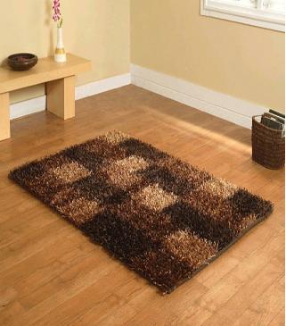 Brown Color Polyester Rugs