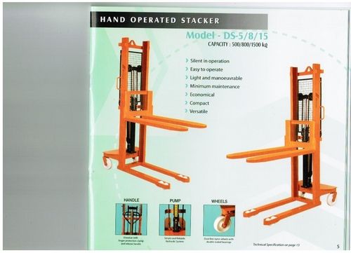 Stacker - Durable Material Handling Solution | Lifts Up to 7 Meters, Versatile Sizes Available