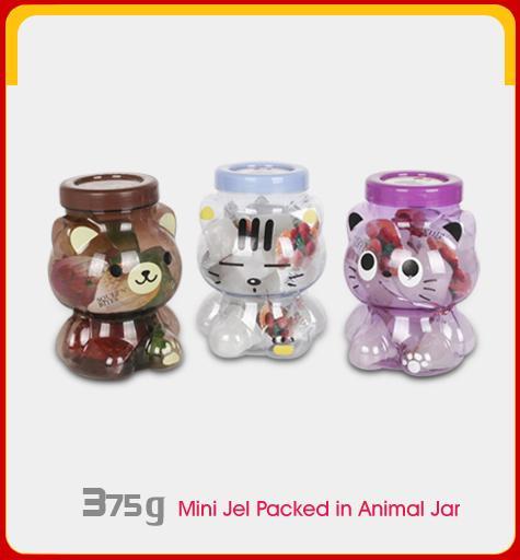 Fruit Jelly in Animal Jar 375G By Kingmen Chong Foodstuff Co., Ltd
