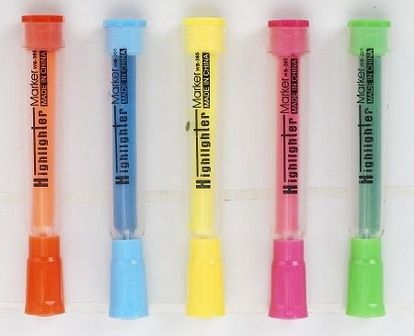 Highlighter Marker - 1.8x13.2cm Size, Chisel Tip For 1mm & 4mm Lines, Blue Pink Yellow Orange Colors - Custom Printed for Enhanced Focus and Organization