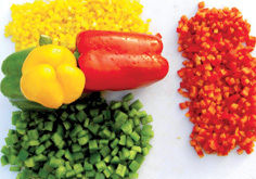 Stainless Steel Frozen Pepper Diced