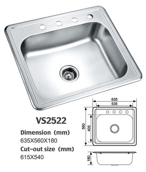 Plastic Single Bowl Kitchen Sink