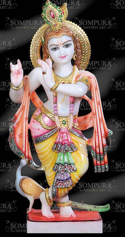 Multicolored Krishan Ji Sculpture